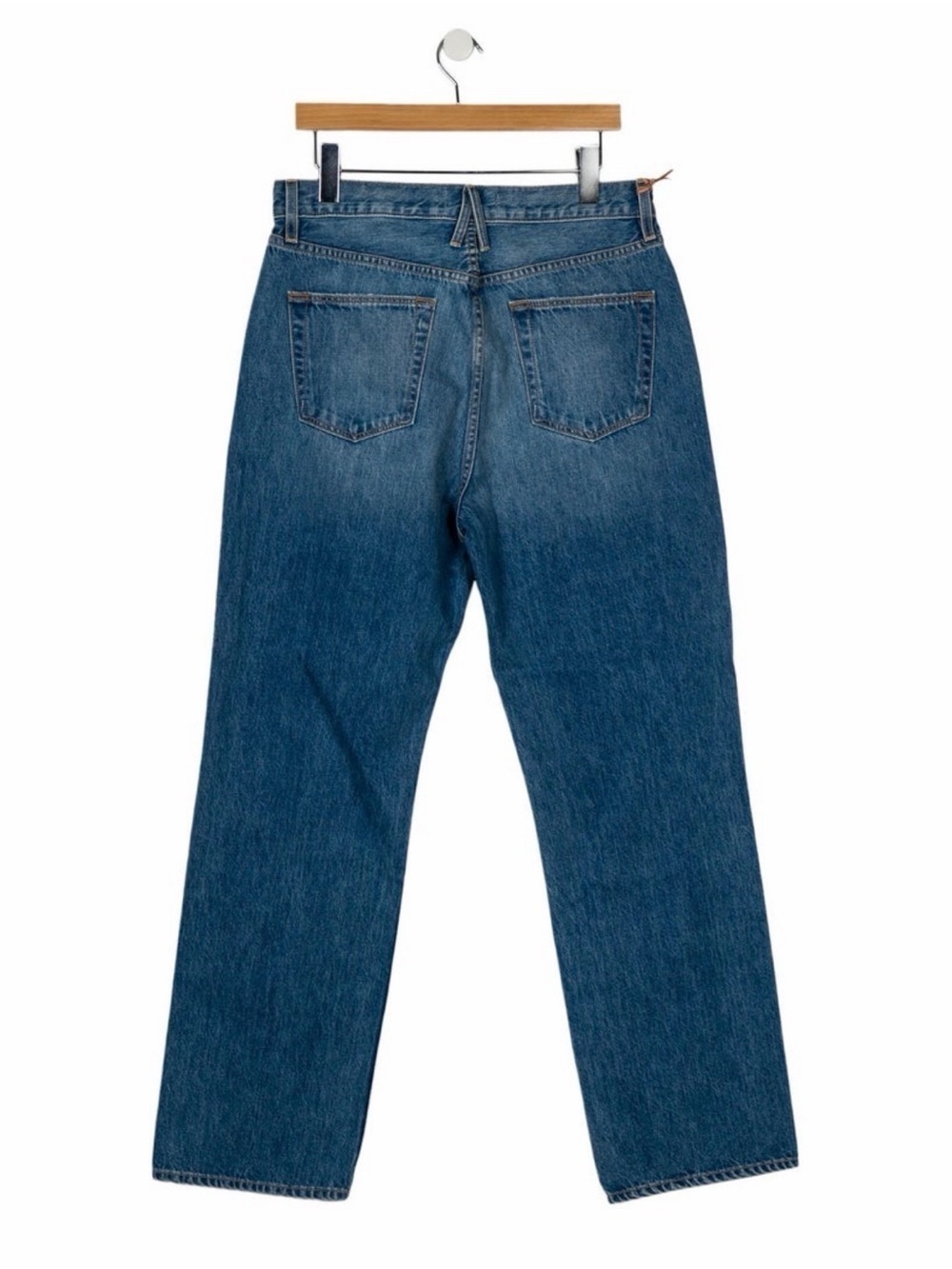 SLVRLAKE London High-Rise Straight Leg Jeans in Blue Denim Classic Premium NEW - Picture 3 of 11